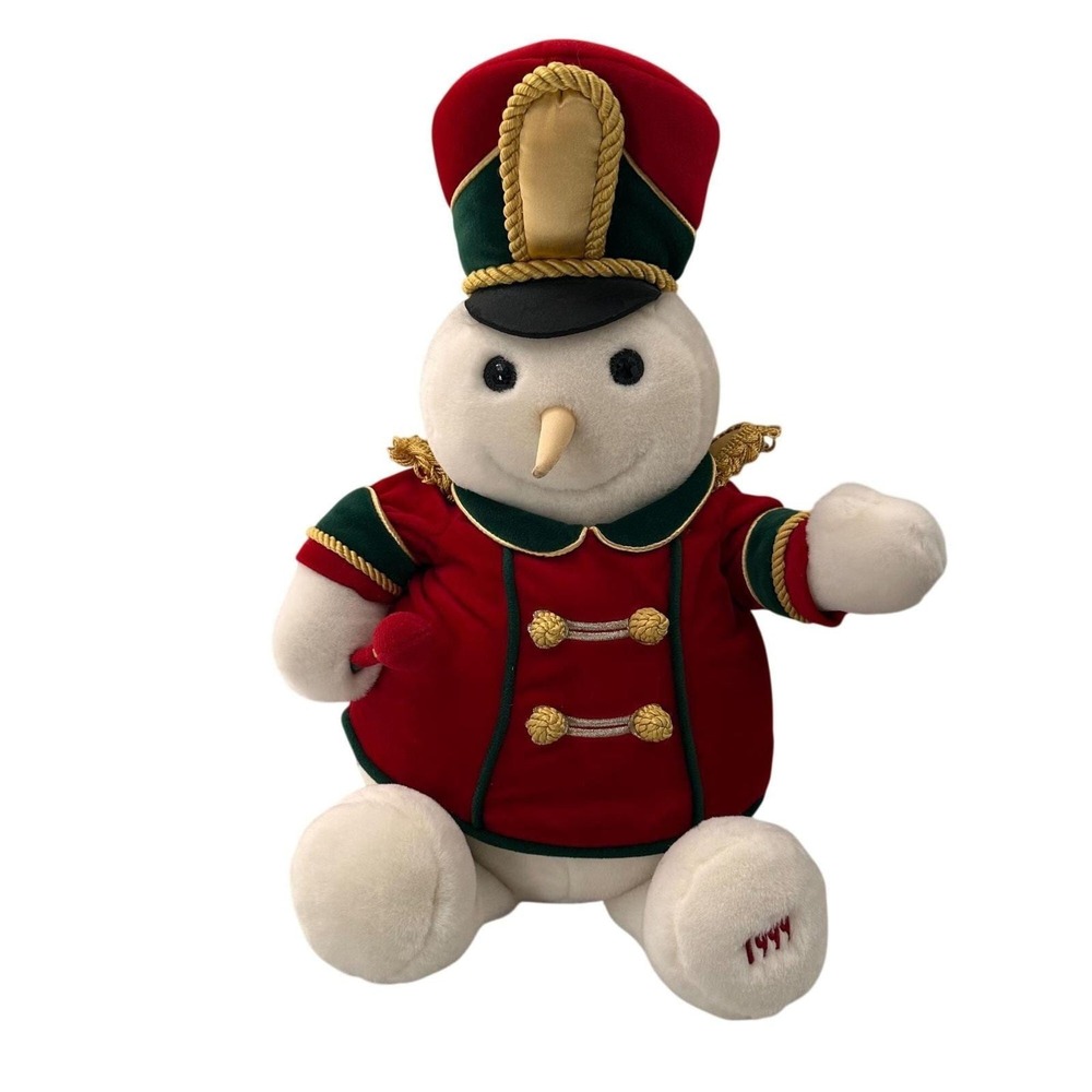 Vintage Snowden & Friends 1999 Plush Snowman Soldier Uniform Commonwealth Read